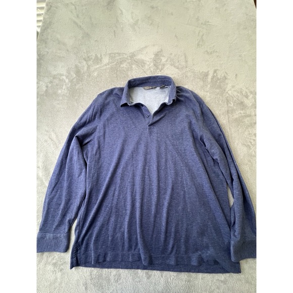 Daniel Cremieux Other - Daniel Cremieux Signature Collection Mens Shirt XL Long Sleeve Polo Blue Cotton